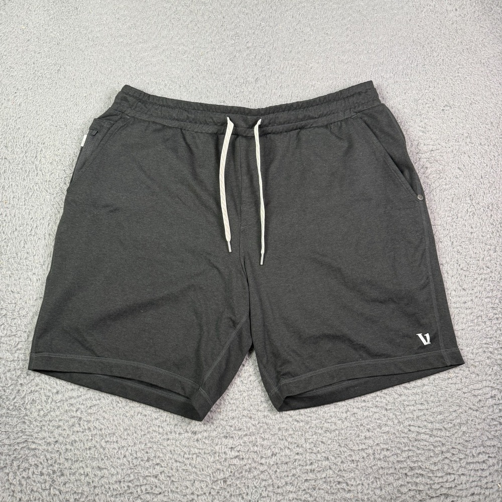 Vuori Ponto Performance Shorts Mens Large Dark Gray Lounge Gym Stretch V344 Soft